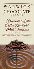 Load image into Gallery viewer, Greenwood Lake Coffee Roasters Chocolate Bar - Milk &amp; Dark
