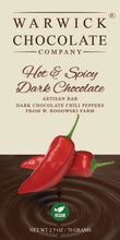 Load image into Gallery viewer, Hot and Spicy Dark Chocolate Bar