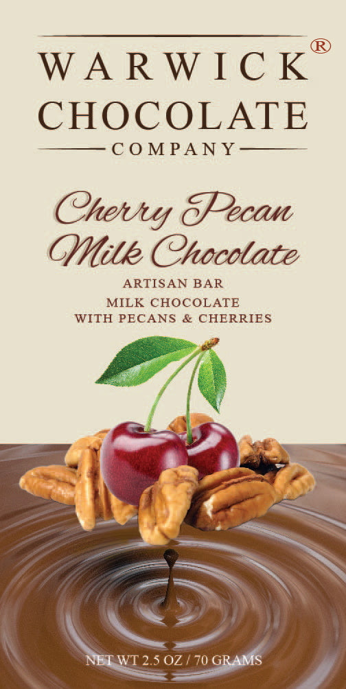 Cherry Pecan Milk Artisan Chocolate Bar Warwick Chocolate Company