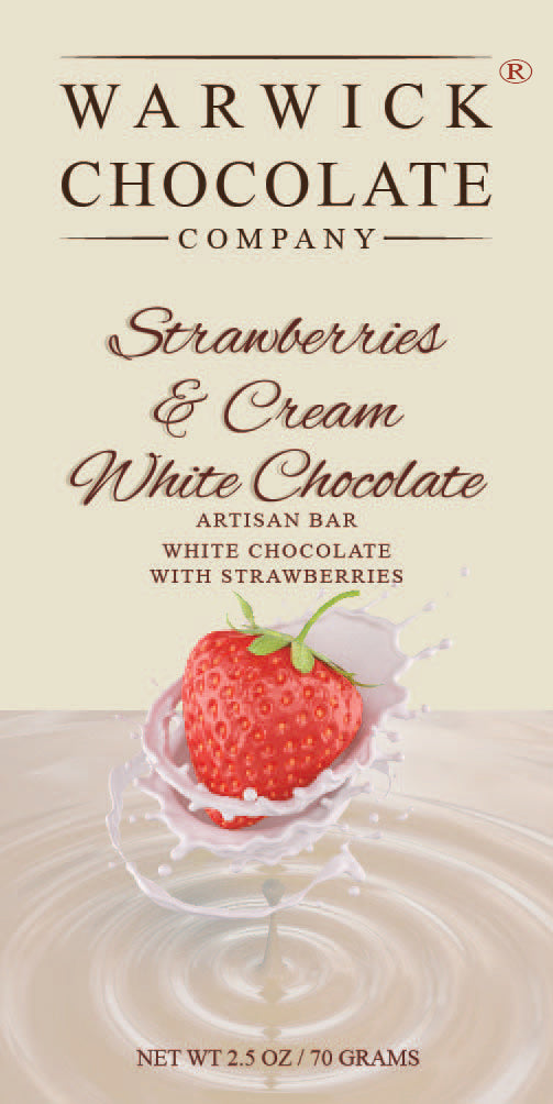 Strawberries and Cream White Chocolate Bar