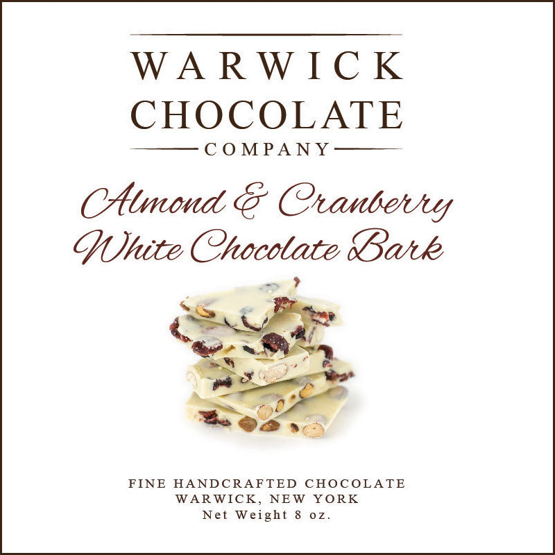 Boxed Almond and Cranberry White Chocolate Bark