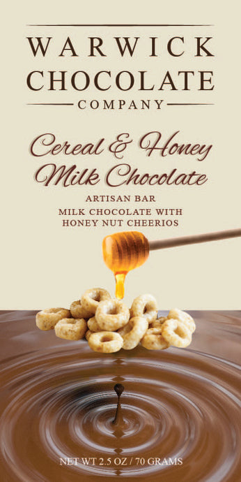 Artisan Chocolate Bar - Milk Chocolate with Honey Nut Cheerios