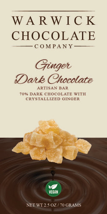 Artisan  Chocolate Bar - Dark Chocolate with crystallized ginger