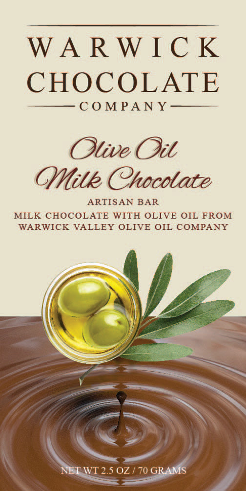 Artisan  Chocolate Bar - Milk Chocolate with Olive Oil from Warwick Valley Olive Oil Company