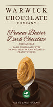 Load image into Gallery viewer, Artisan  Chocolate Bar - Dark Chocolate with Peanut Butter &amp; Roasted Peanut Pieces
