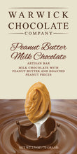 Load image into Gallery viewer, Artisan  Chocolate Bar - Milk Chocolate with Peanut Butter &amp; Roasted Peanut Pieces

