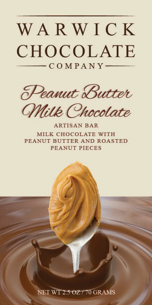 Artisan  Chocolate Bar - Milk Chocolate with Peanut Butter & Roasted Peanut Pieces