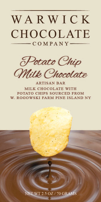 Artisan  Chocolate Bar - Milk Chocolate with Locally Sourced Potato Chips l