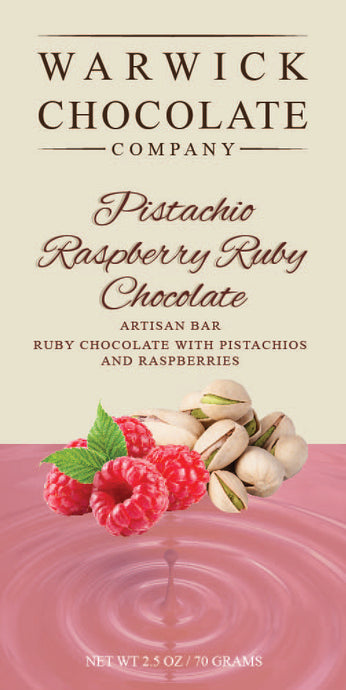 Artisan  Chocolate Bar - Ruby Chocolate with Pistachios & Rasperries