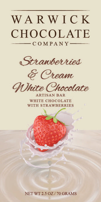 Artisan Chocolate Bar - White Chocolate with Strawberries
