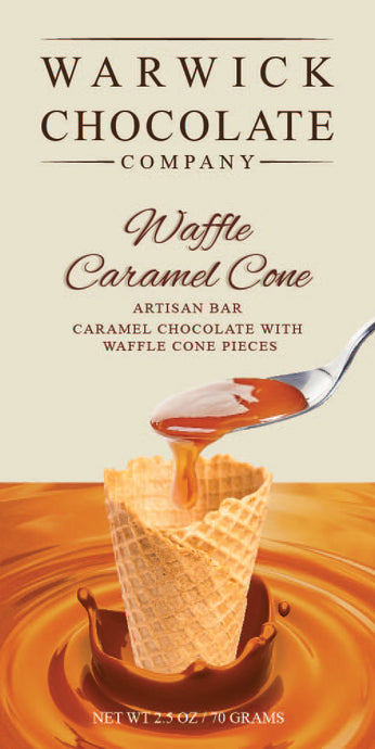 Artisan Chocolate Bar - Caramel Chocolate with Waffle Cone Pieces